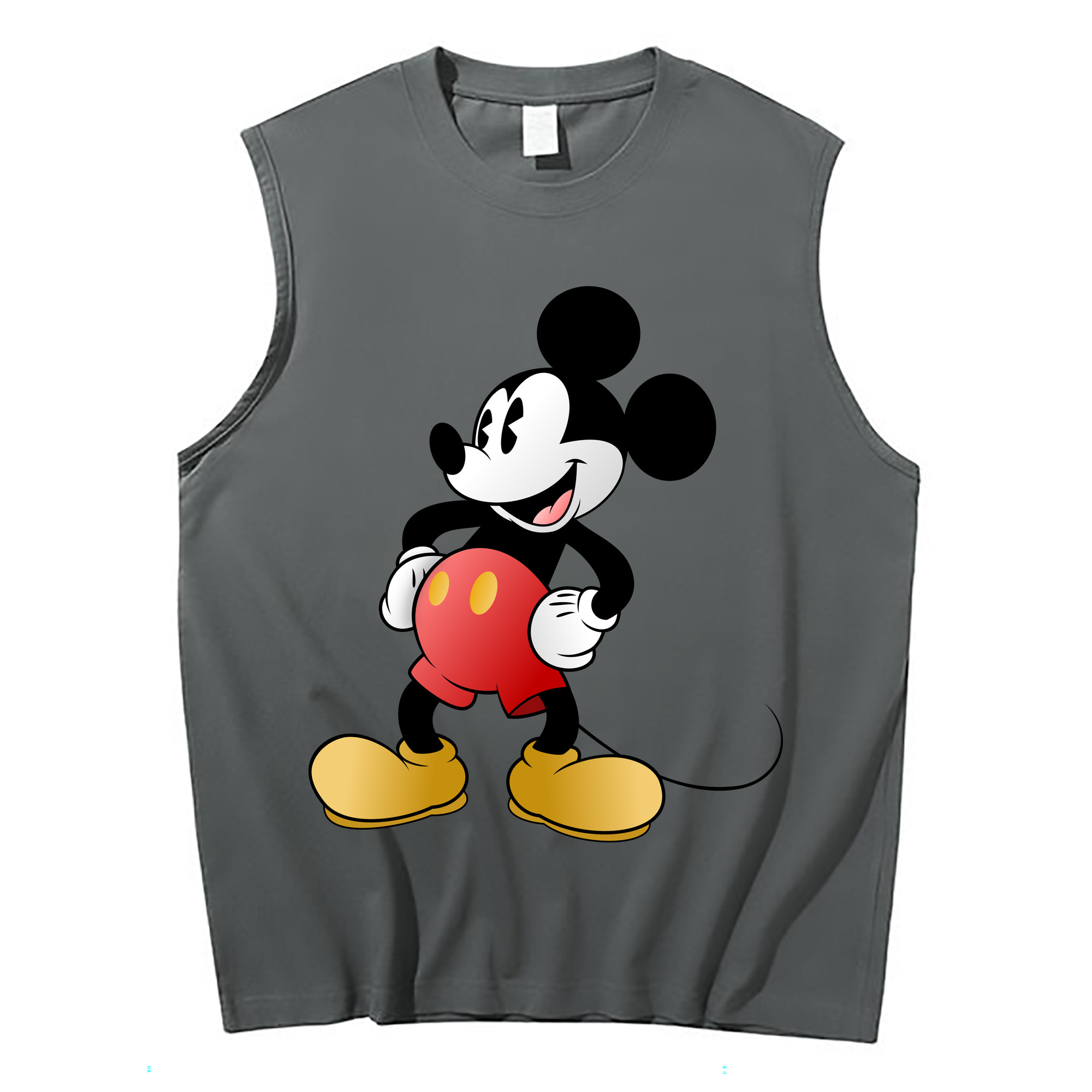 ミッキーマウス Mickey Mouse コットン100％タンクトップ（フロントプリント）